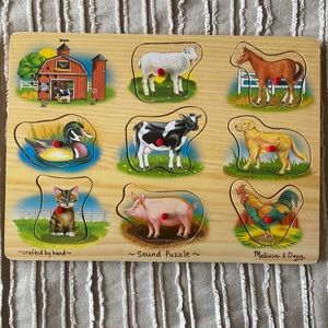 Melissa & Doug Farm Sound Peg Puzzle